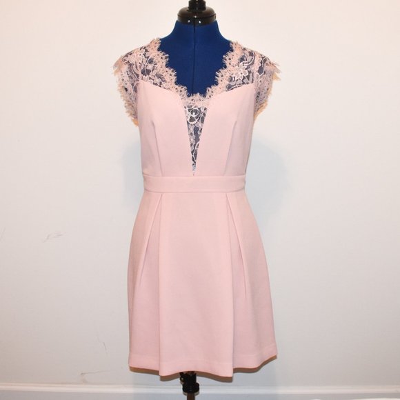 BCBGeneration Dresses & Skirts - BCBGeneration Pink Dress with Lace